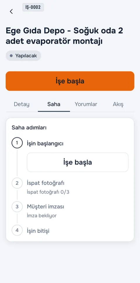 Telefonda işe başlama adımı